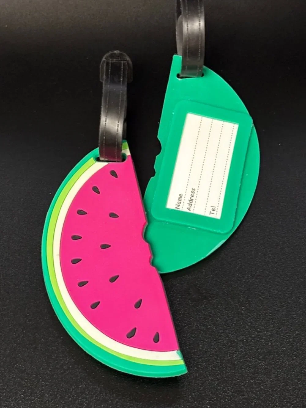 Watermelon Luggage Tag – Bright Summer Travel Bag Tag Cute Fruit Design